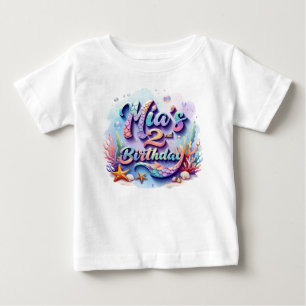 Mermaid Birthday T-Shirt – Personalized Name & Age