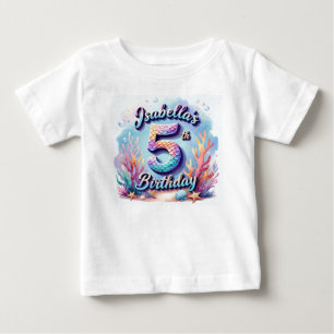 Mermaid Birthday T-Shirt – Personalized Name & Age