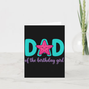 Mermaid Birthday Theme Family Matching Party Card