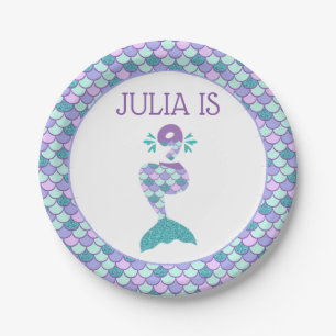Mermaid Birthday Under The Sea Party Paper Plate
