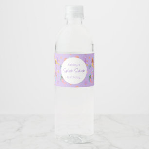 Mermaid Birthday Water Bottle Label