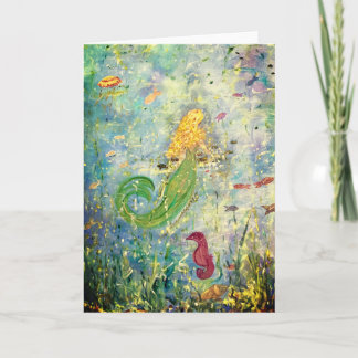 Mermaid Blank Greeting Card