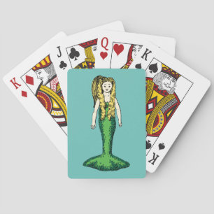 MERMAID BLOND TROPICAL Classic Playing Cards