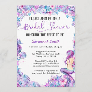 Mermaid Bridal Shower Invitation