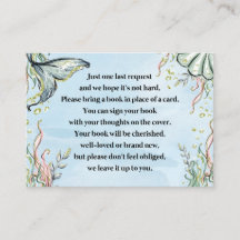 Mermaid Bring a Book For Baby Insert card
