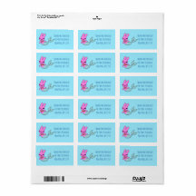 Mermaid Bunny Étiquettes de adresse