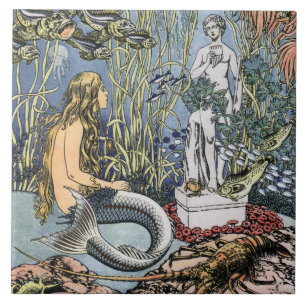 Mermaid by Ivan Bilibin Tile