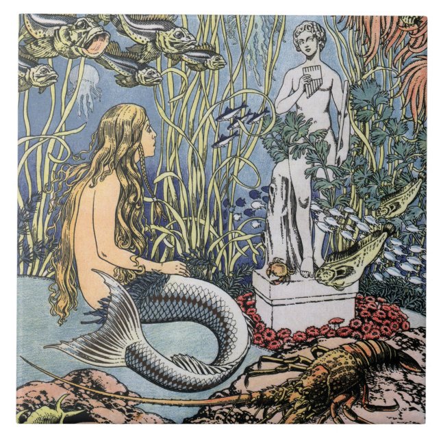Mermaid by Ivan Bilibin Tile (Front)