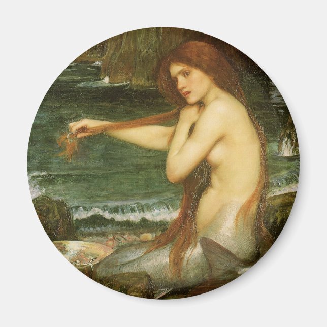 Mermaid by John William Waterhouse Magnet (Front)