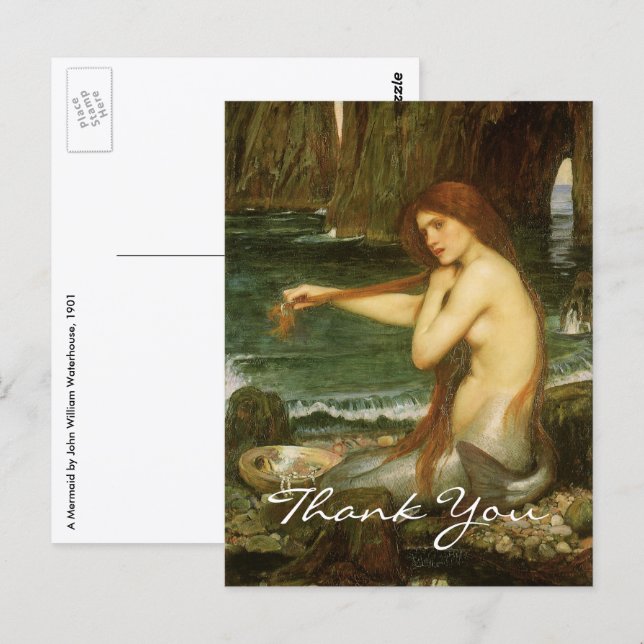 Mermaid by John William Waterhouse Postcard (Front/Back)