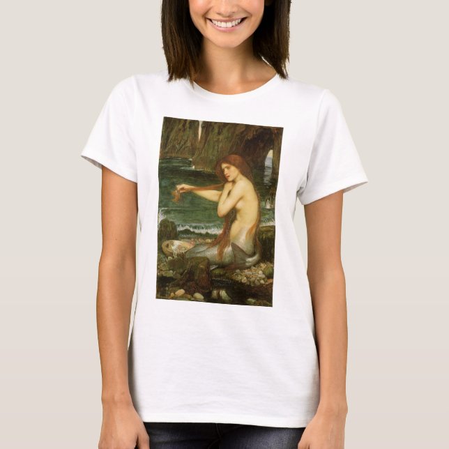 Mermaid by John William Waterhouse T-Shirt (Front)