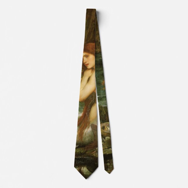 Mermaid by John William Waterhouse Tie (Front)
