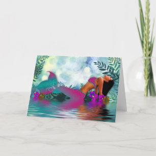 Mermaid by the Sea - Blank Note Card