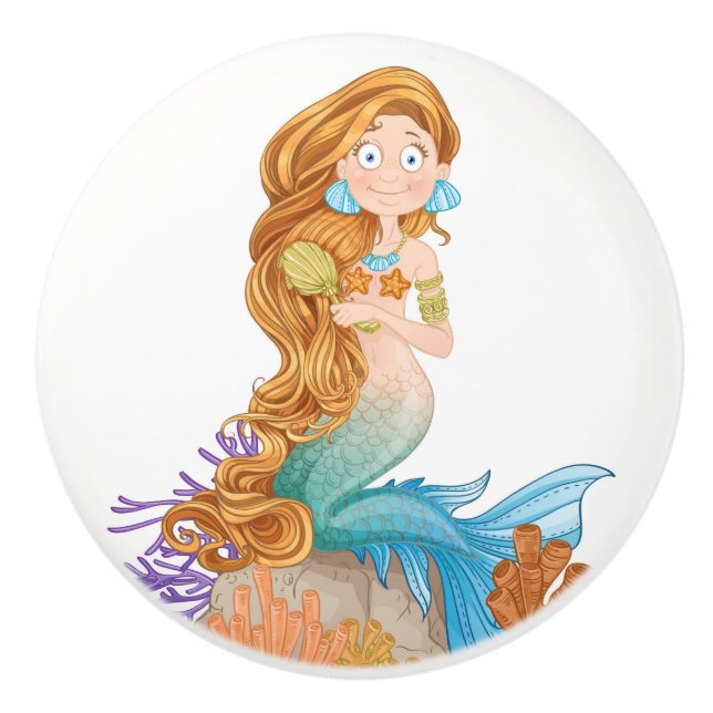 Mermaid Cabinet / Drawer Knobs - SRF (Front)