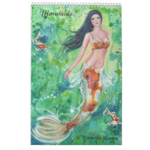 Mermaid calendar fantasy portraits by Renee Lavoie