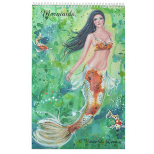 Mermaid calendar fantasy portraits by Renee Lavoie