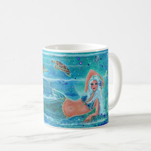 Mermaid Calypso art by Renee Lavoie Coffee Mug
