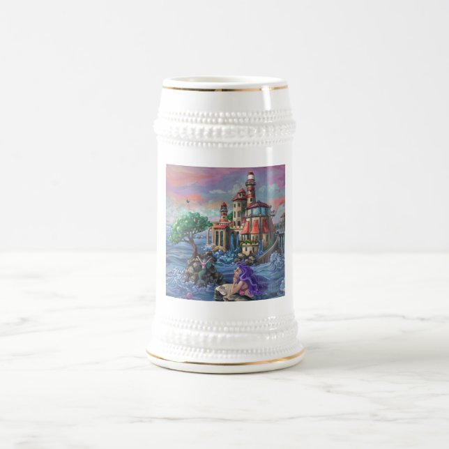 Mermaid Castle Beer Stein (Center)