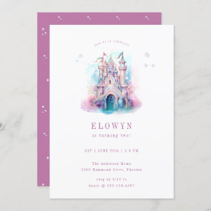 Mermaid Castle Birthday Party Invitation