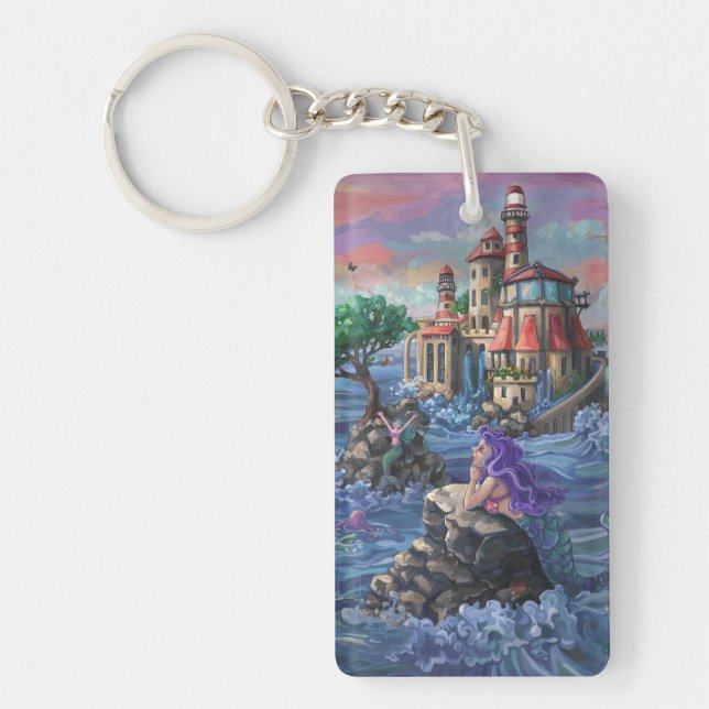 Mermaid Castle Keychain (Front)