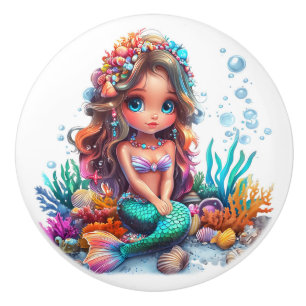 Mermaid Ceramic Knob
