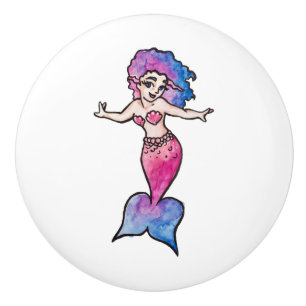 Mermaid Ceramic Knob
