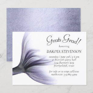 Mermaid Chic   Dusty Lavender Purple Graduation Invitation