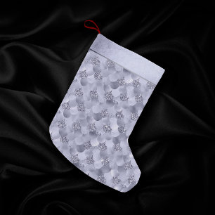 Mermaid Chic Scales Dusty Lavender Purple Lustre Small Christmas Stocking
