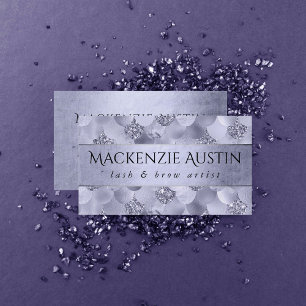 Mermaid Chic Scales Dusty Purple Lustre Branding Business Card