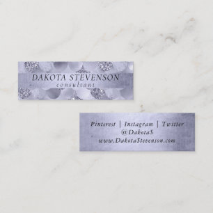 Mermaid Chic Scales   Dusty Purple Lustre Branding Mini Business Card