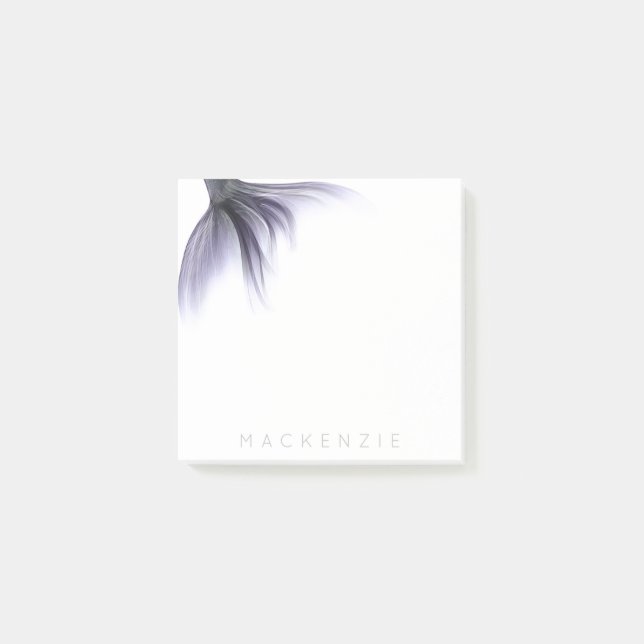 Mermaid Chic Tail | Dusty Lavender Purple Custom Post-it Notes (Front)