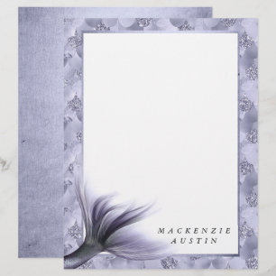Mermaid Chic Tail Dusty Lavender Purple Paper
