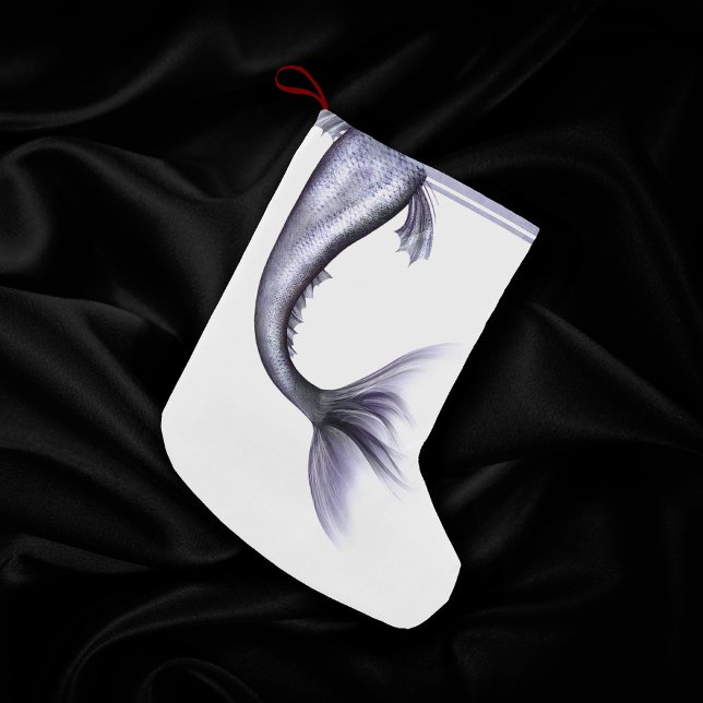 Mermaid Chic Tail | Dusty Lavender Purple Sheen Small Christmas Stocking (Creator Uploaded)