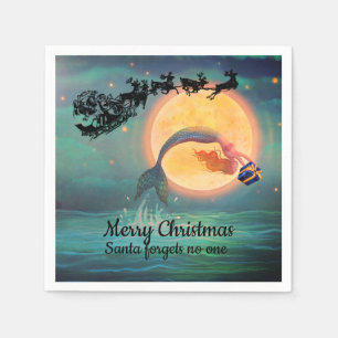 Mermaid Christmas Napkins