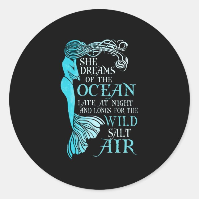 Mermaid Classic Round Sticker (Front)