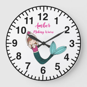Mermaid Clock personalised name choose mermaid