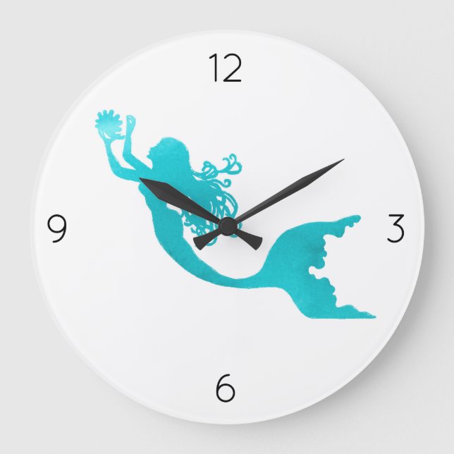 Mermaid Clock - white (Front)