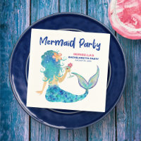 Mermaid Cocktail Minimalist Beach Bachelorette 