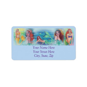 Mermaid collage by Renee Lavoie Label