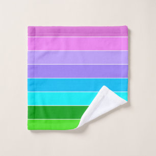 Mermaid Colour Stripes Bath Towel Set