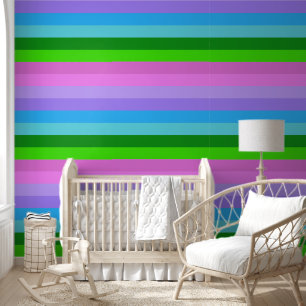 Mermaid Colour Stripes Wallpaper
