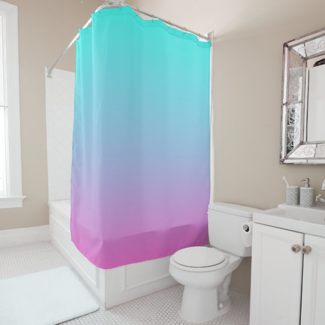 Mermaid colours gradient purple pink aqua ombre (In Situ)