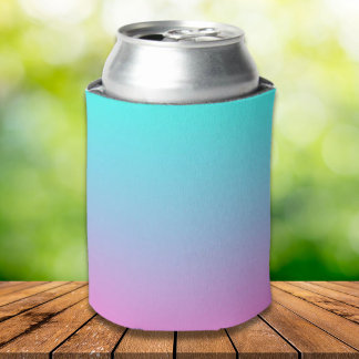 Mermaid colours gradient purple pink aqua ombre can cooler