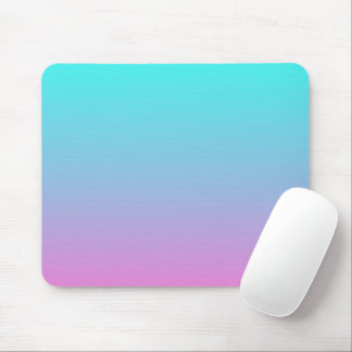 Mermaid colours gradient purple pink aqua ombre mouse pad