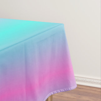Mermaid colours gradient purple pink aqua ombre tablecloth