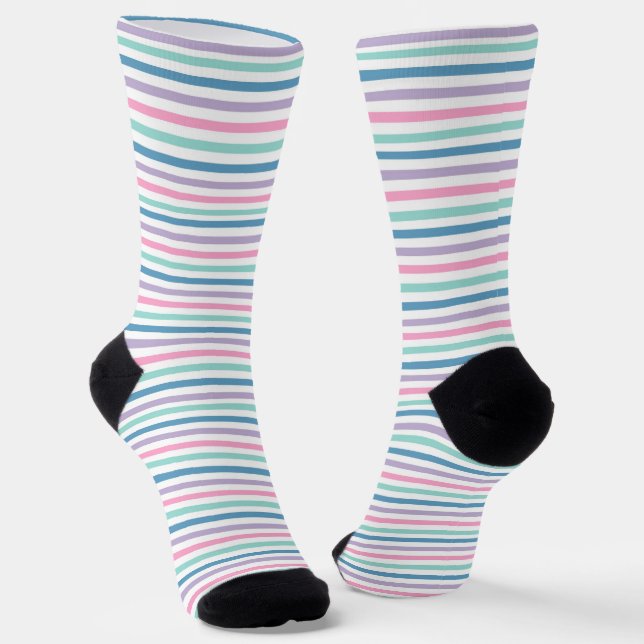 Mermaid Colours Rainbow Socks (Angled)