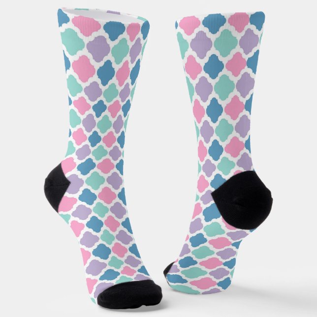 Mermaid Colours Rainbow Socks (Angled)