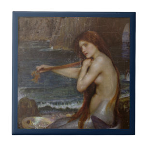 Mermaid Combing Her Hair Tile