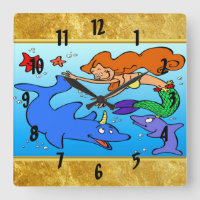 Mermaid comic ocean underwater dolphin work of art