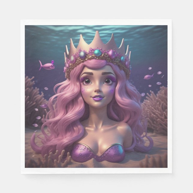 Mermaid Crown Napkin (Front)